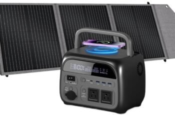 AP400 500W Portable Power Station With 100W Solar Panel 345.6Wh Generator LiFePo4 Battery UPS Backup RV Ultra-Long Battery Life