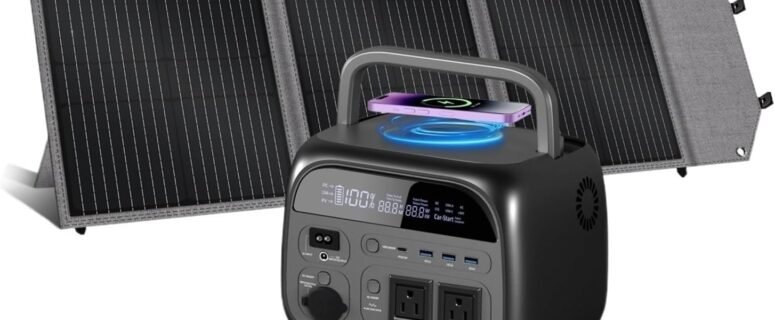 AP400 500W Portable Power Station With 100W Solar Panel 345.6Wh Generator LiFePo4 Battery UPS Backup RV Ultra-Long Battery Life