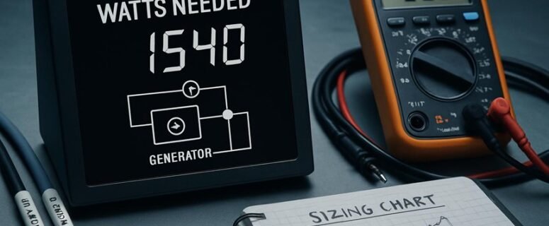 Generator Sizing Calculator Watts Needed