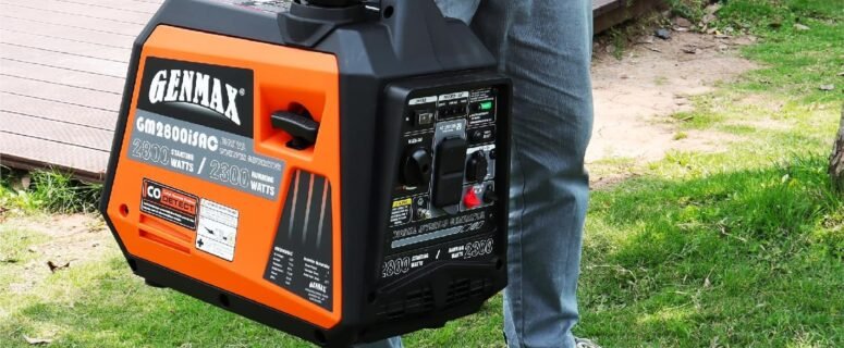 GENMAX Portable Generator, 2800W ultra-quiet gas engine,with CO Sensor and Parallel Capability, Ideal for camping outdoor Home backup power.EPA &CARB Compliant (GM2800iSAC)