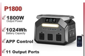 P1800W Portable Power Station LiFePO4 Battery 1024Wh 3600W Peak AC V Output Trolley For RV Camping Van With Mobile APP Ultra-Long Battery Life Review (2026)
