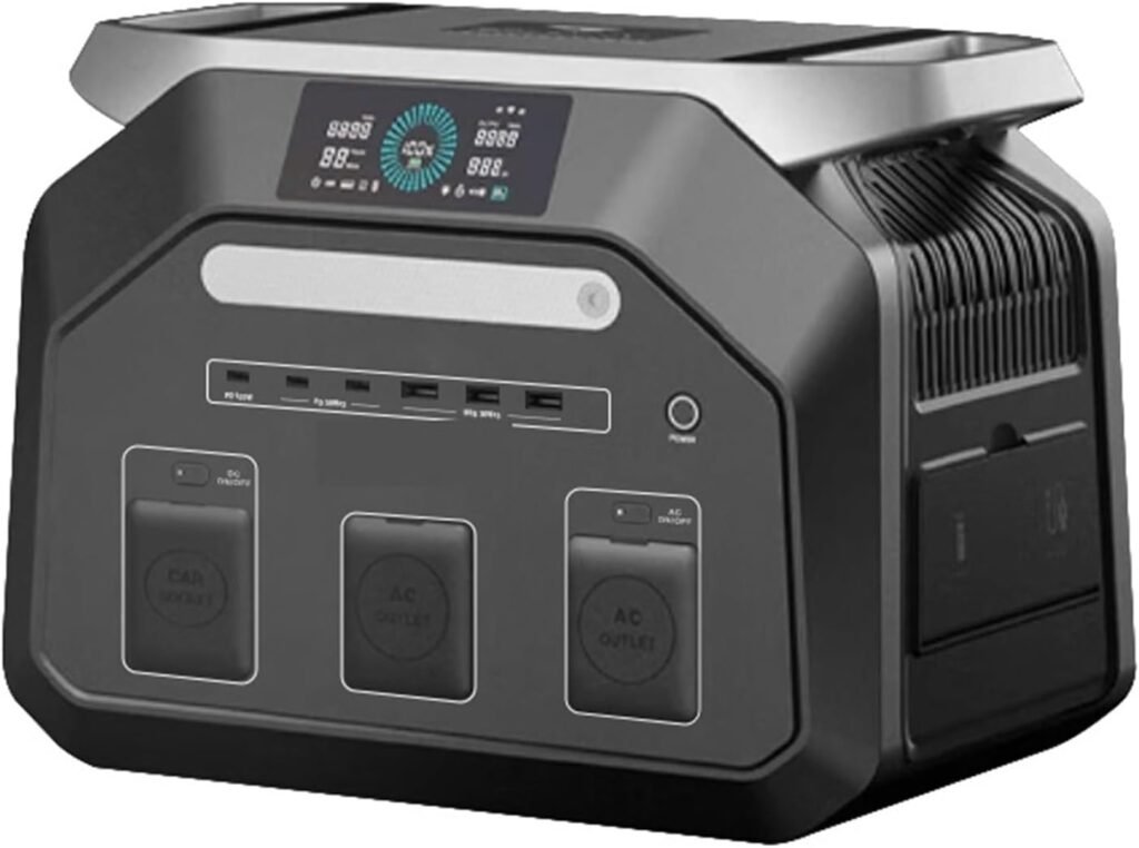 P1800W Portable Power Station LiFePO4 Battery 1024Wh 3600W Peak AC V Output Trolley For RV Camping Van With Mobile APP Ultra-Long Battery Life