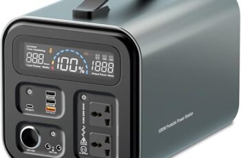 Portable Power Station, Solar Generator 1200W(Peak 2000W) AC DC USB 45 W USB-C PD Output Pure Sine Wave Generator 1100Wh Backup Lithium Battery for Outdoor RV Trip Camping Fishing Home          [Energy Class A]