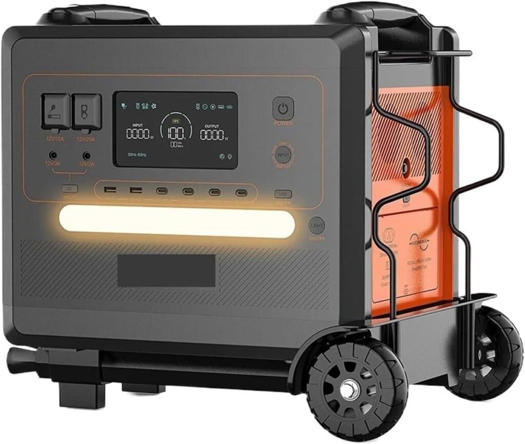 Q2402M 2500W Pure Sine Wave Power Station 12Output Ports Energy Storage Solar Charge 1.5h Full With Trolley Ultra-Long Battery Life