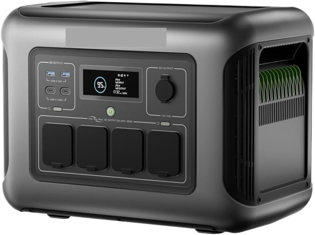 R1500 LITE Portable Power Station 1056Wh LiFePO4 Battery 1600W (3200W Peak) AC Output Solar Generator For Camping RV Ultra-Long Battery Life