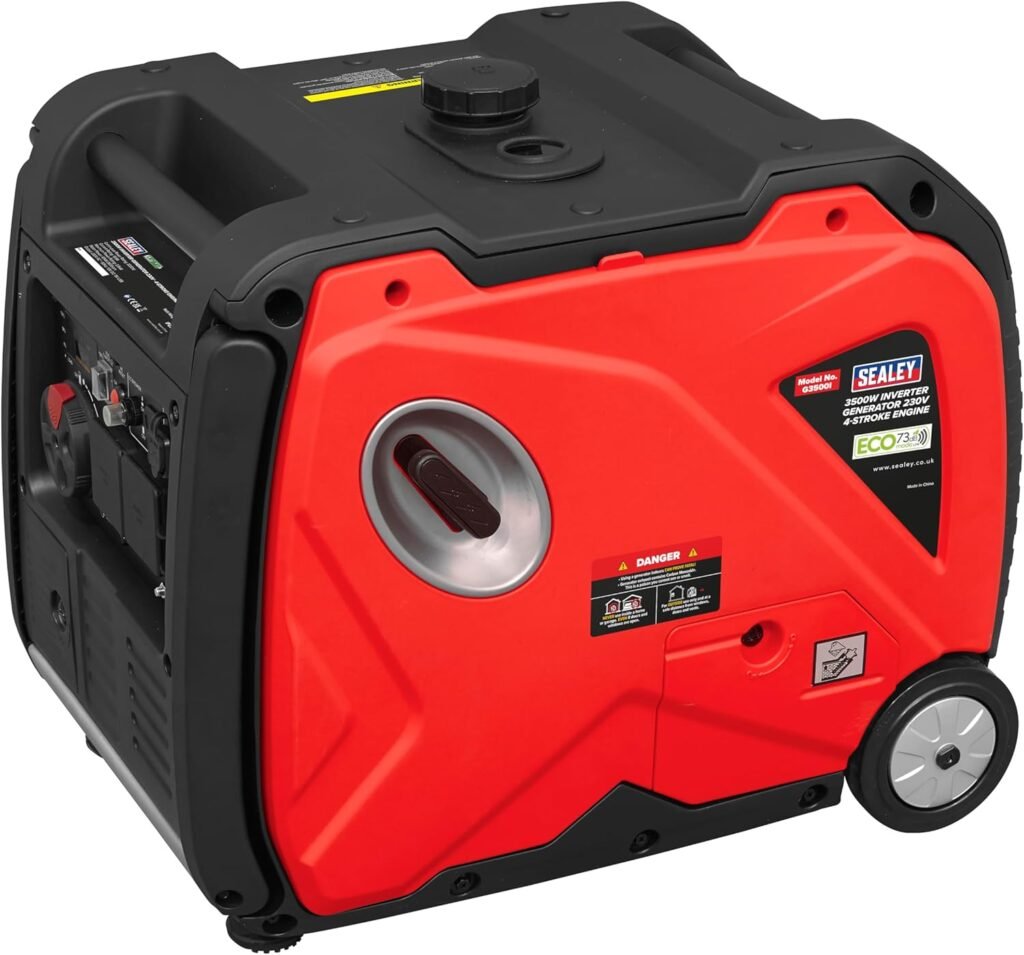 Sealey 3500W Inverter Generator 230V - 4-Stroke Engine - G3500I