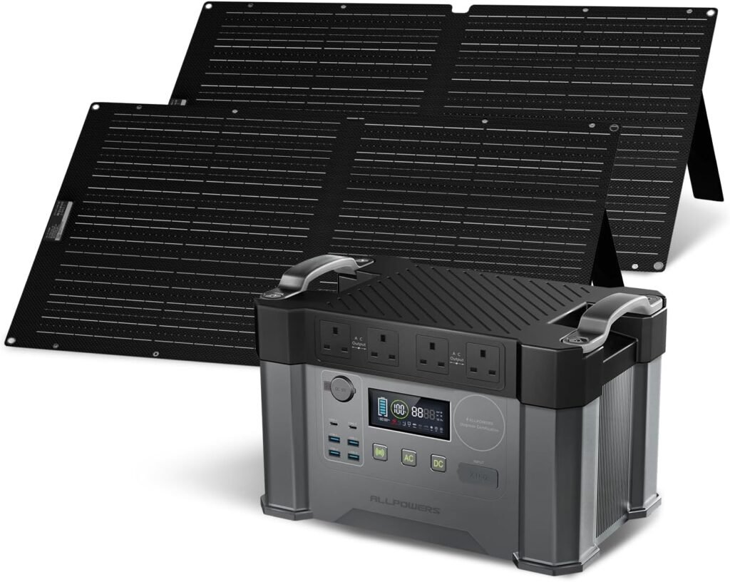 ALLPOWERS S2000 Pro 1451Wh Portable Power Station, 4x 2400W AC Outlet Solar Generator Outdoor Generator for Home Backup, Emergency, Outdoor, RV, Camping, Power Outage