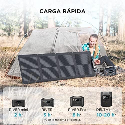 EF ECOFLOW 110W Portable Solar Panel, Foldable with Carry Case, High 23% Efficiency, IP68 Water Dustproof Design for Camping, RVs, or Backyard Use | High 23% Efficiency, IP68 Water Dustproof Design for Camping, RVs, or Backyard Use