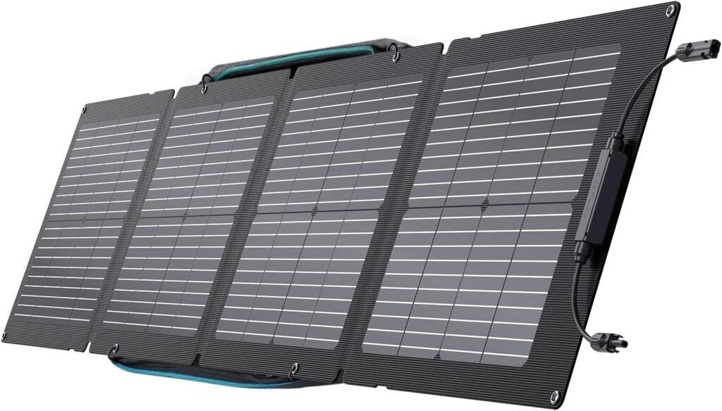 EF ECOFLOW 110W Portable Solar Panel, Foldable with Carry Case, High 23% Efficiency, IP68 Water Dustproof Design for Camping, RVs, or Backyard Use | High 23% Efficiency, IP68 Water Dustproof Design for Camping, RVs, or Backyard Use