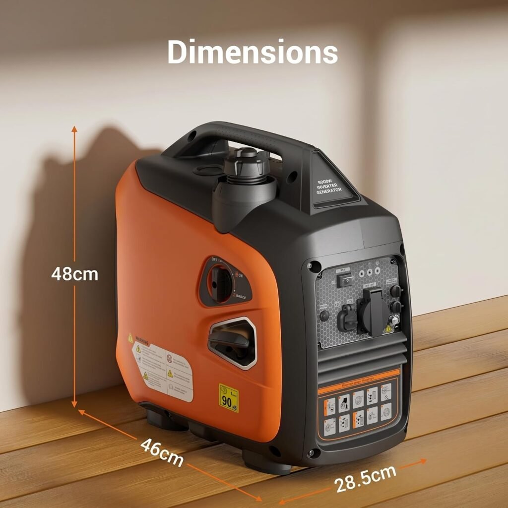 EFURDEN 2400W Petrol Inverter Generator, Silent Portable for Camping