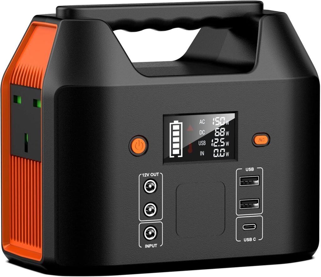 SinKeu Portable Power Station,27000mAh/99Wh Solar Generator with 230V/150W AC Outlet for Camping Emergency Outdoor Adventure Picnic Fishing Travel Party RV Trip(Solar Panel Not Included) | Solar Generator Emergency Outdoor Adventure Picnic Fishing Travel Party RV Trip(Solar Panel Not Included)